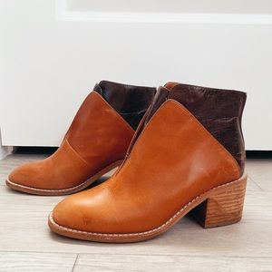 Jeffrey Campbell brown leather ankle boot